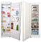 SIA 54cm White Fully Integrated Tall Freezer & Larder Fridge Twin Pack A+ Rating