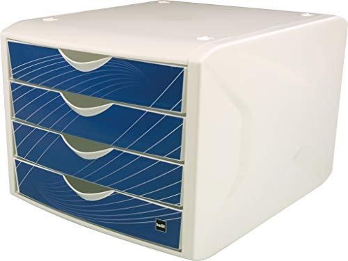 helit H6129534 - Schubladenbox „the chameleon“, 4 Schubladen, blue knight, blau