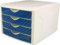 helit H6129534 - Schubladenbox „the chameleon“, 4 Schubladen, blue knight, blau