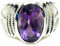 Jewelryonclick Herren - Sterling-Silber 925 Silber Ovalschliff lila Améthyste