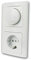 ChiliTec LED-Dimmer mit Schutzkontakt-Steckdose weiß, UP, Rotary, Steuerknopf, manuell