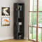 HOCUS PICUS | Modern Piano Eck-Bücherregal mit 5 Ebenen | Platzsparendes Holzregal für Wohnzimmer, Büro und Schlafzimmer | 31,4 x 31,4 x 158,9 cm | Anthrazit Grau
