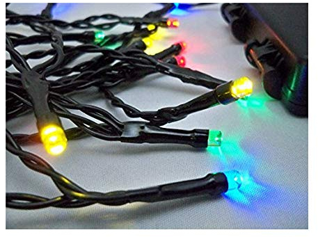 Best Artificial 40 LED Indoor Battery String Lights 4M Length Party Fairy Christmas (Multi-Coloured with Black Cable)