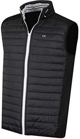 Calvin Klein Herren Hybrid Gilet - Schwarz/Silber - L.
