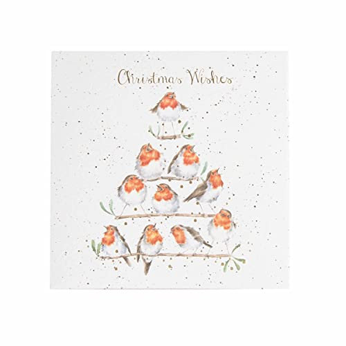 Wrendale Designs by Hannah Dale - „Rockin’ Robins“ - Weihnachtskarten-Schachtelset - 8 Stück