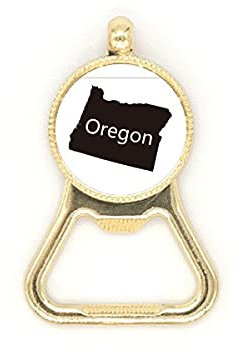 Oregon The United States Of America Map Beer Bottle Cap Opener Stainless Steel Keychain