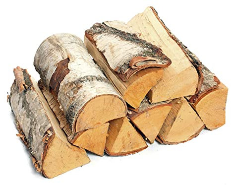JSM® Birkenholz - Brennholz Kaminholz Feuerholz Grillholz Smokerholz Birke – Birch Wood Logs – 13KG oder 26KG – Scheitlänge ca. 25 cm (26 KG)