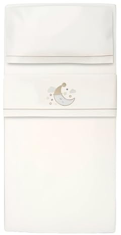 variouss Sábanas 100% Algodón para Cuna 60 X 120 CM (Bajera + encimera + Funda de Almohada) Fafricado en España (Beige)