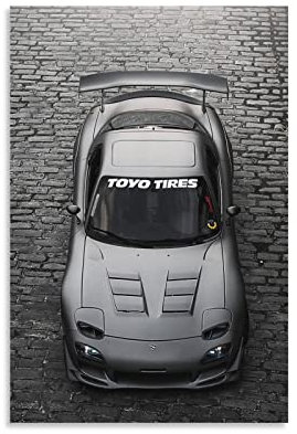Jdm Auto Poster Mazda Fd Rx-7 Poster Dekorative Malerei Leinwand Wandkunst Wohnzimmer Poster Schlafzimmer Malerei 30 x 45 cm