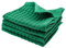 sea me at home Waffelwaschlappen-Set, 100% Baumwolle (4-teiliges Waschlappen, 33 x 33 cm, Waldgrün)
