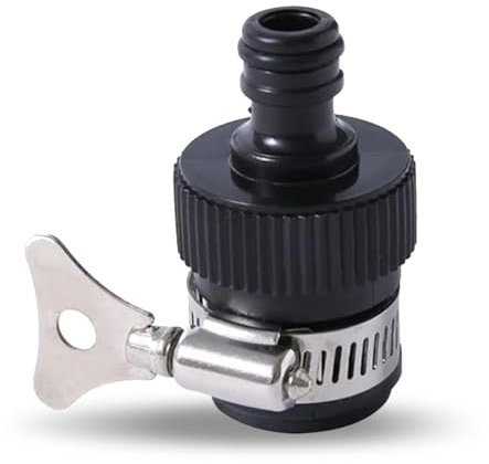 Connettore Universale per Rubinetto in Gomma Adatto per Rubinetti con Un Diametro Esterno di 14 24 Mm, con Morsetti in Acciaio Inossidabile, Adattatore per Rubinetto, Facile da Installare