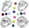 Herz Ring | Geburtsstein | Namensring | Familienring | 1-8 Namen | Personalisierter Schmuck | Personalisiertes Geschenk | Neue Mama Geschenk