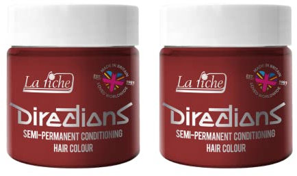 La Riche Directions Semipermanente Haarfarbe 100 ml Dose 2er-Pack (Vermillion Red)