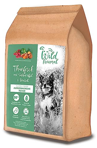 Wild Animal - Premium Hundefutter - Thunfisch mit Süßkartoffel & Brokkoli, Trockenfutter, getreidefrei, 1er Pack (1 x 2kg)