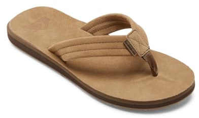 Quiksilver Men's Carver Suede Plus Sandal, Tan 1, 6.5 UK