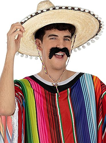 Funidelia | Sombrero de Mexicano para hombre y mujer México & Mariachis, Calavera mexicana - Accesorios para adultos, accesorio para disfraz - Marrón