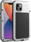 Amulent Case For iPhone 14 Metal Case Silver Heavy Duty High Impact Shockproof Gorilla Cover Tough Protective Armor Defender Comfortable and Durable Mobile Phone Cover For iPhone 14