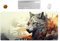 Mauspad XXL - Dark Fantasy Wolf Schreibtischunterlage - Gothic Gaming Mousepad Groß - Schreibtisch Matte In 2 Größen (2, 60x35cm)