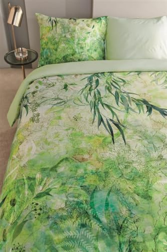 Beddinghouse Mako-Satin-Bettwäsche-Garnitur Giverny Farbe Green Größe 155x220
