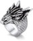 Bandmax Drachenring Herren Schlange Ring Edelstahl Ringe Größe 72 MM Punk Ring Gotik Modeschmuck für Jungen Mädchen