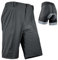 Wulibike Radhose Herren MTB Hose Kurz Fahrradhose Gepolstert 2 in 1 Mountainbike Shorts für Männer mit Polsterung Fahrrad Radfahrhose Reißverschlusstaschen Grau XL
