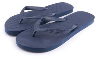 R-ISLAND Flip-Flop Uomo,Infradito Uomo,Pantofole da dito,Impermeabile,Perfettamente per spiaggia, piscina, casa esterna e interna., blu scuro, 44 EU