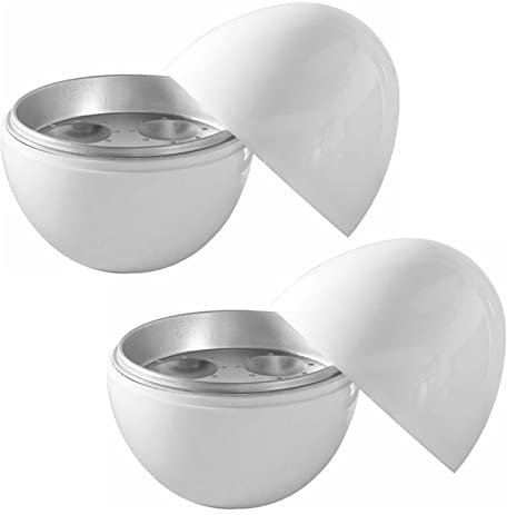 Bcowtte Lot de 2 coquetiers à œufs - Pour micro-ondes - Cuit parfaitement les œufs et libère la coquille