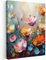 MuchoWow© Bilder 50x70 cm Wohnzimmer Deko Modern Wandbild Kunstdruck auf Leinwand Bild Schlafzimmer über Bett Room Decor Geschenke Mohnblumen - Blumen - Kunst - Botanisch
