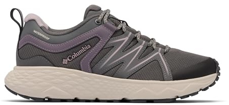 Columbia Women's Peakfreak Roam Waterproof, Waterproof Low Rise Trekking and Hiking Shoes, City Grey/Granite Purple, 6