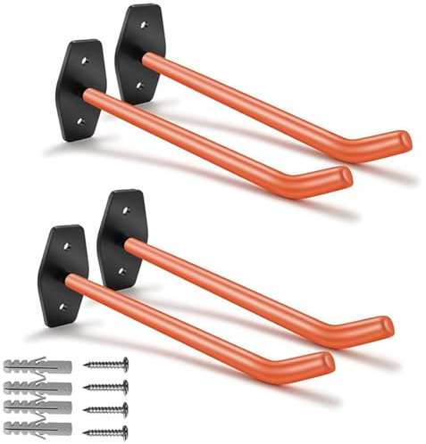 Krtopo - Soporte de pared para neumáticos para montaje en pared, soporte de llanta para neumáticos de coche, herramientas de jardín, llantas de aluminio con tornillos y tacos, juego de 4 unidades