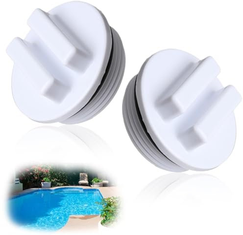 Mewflew Pool-Winterstopfen-Kappen-Set Universelle Passform für Skimmer und Rücklaufdüsen, langlebige Winterkappen zum Verschließen von Pools für die Wintermonate 2PCS