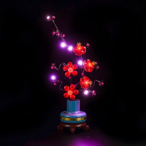 Led Light Set for Lego Plum Blossom (No Lego), Decoration Lighting Set for Icons Plum Blossom Flower Décor Creative Toys
