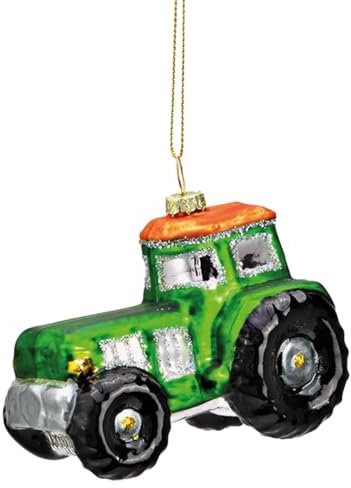 itsisa Baumschmuck Traktor grün - Baumkugel für Landwirte, Weihnachtshänger, Weihnachtsdeko Landwirtschaft, Christbaumkugel