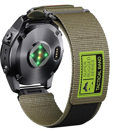 ANBEST Compatibile con Garmin Fenix 6X Pro Cinturino per Fenix 8 51mm/7X/7X PRO/6X/5X Cinturino, Ricambio Quickfit 26mm Nylon Tactix Delta cinturino per Enduro2/Epix Pro 51mm/Quatix 7X Cinturino