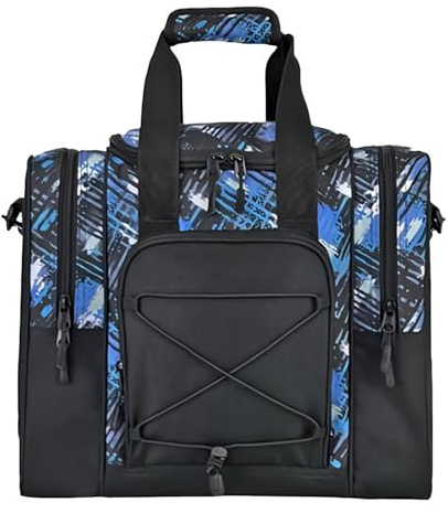 Sac de boule de bowling - Sac de transport pour équipement de bowling, sac de transport pour 1 boule | Sac à main multifonctionnel avec sangle intérieure rembourrée et réglable, s'adapte, bleu