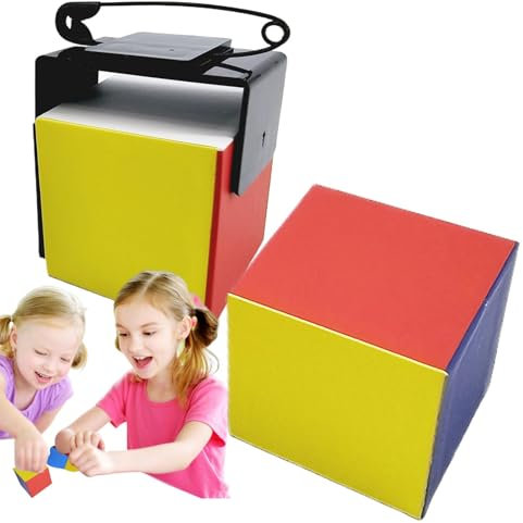 Pruojhw Zauberturm Würfel, Zauberturm flacher Würfel, lustiger Würfel in flachem Würfel, Zaubertricks – Bühnenobjekte, Scherzspielzeug, fantastisches Spielzeug für Zaubershow