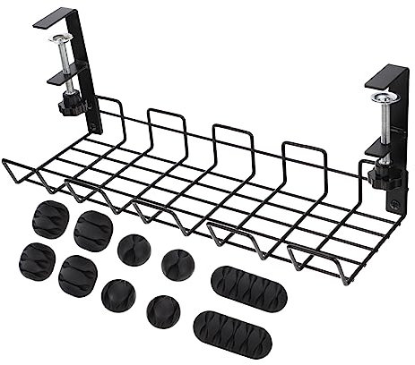 Hemobllo Wire Storage Rack Cable Management under Desk Basket for Household Cables
