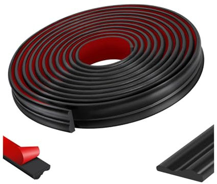 Moulures murales en stuc autocollantes - Barre flexible pour cadre de miroir, porte d'armoire, décoration murale, 3,5 m x 4 cm - Noir