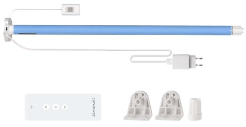 Matter WiFi Smart Roller Blinds Motor for 17/25/28mm Tube Shutter,Matter-enable APP Control Homekit Siri Voice,Plug to Use DC Motor (Motor+1way remote)