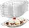 Lot de 8 bols à bananes fendus en verre de 236,8 g, assiettes de service transparentes pour fruits, yaourt, crème glacée, brownies, collation, salade, raisins (8)
