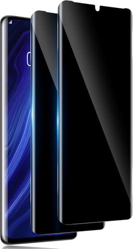 TuFun pour Huawei P30 Pro Verre Trempé Anti Espion, 2 Pièces 9H Dureté Privacy Film de Protection Écran, efficace contre les Anti-Rayures Sans Bulles Anti-Spy 3D Vitre Protecteur - Noir