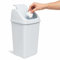TECHZOCO Cubo basura plástico, Cubo basura apertura basculante, Papelera basculante, Basura para baño, Libre BPA, 58.5 cm altura x 33.5 cm ancho x 27.2 cm fondo, PP5 Plástico, Capacidad 30 Litros