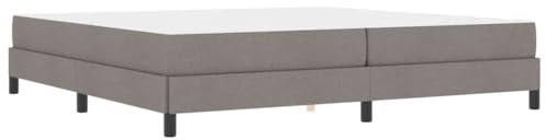 vidaXL Boxspringbett mit Matratze Taupe 200 x 200 cm Stoff