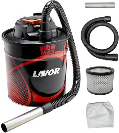 Lavor Aspirateur à cendres ASHLEY 112 avec fonction soufflante, filtre HEPA lavable et préfiltre à poussière fine