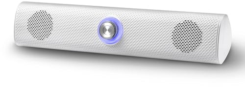 Defender Z11 PC Soundbar Lautsprecher – 2.0 Monitor Soundbar mit 6W RMS Stereo Sound, LED Lautstärkeregler, USB Powered Computer Speaker, 3,5-mm-Klinkenstecker für PC (Weiß)