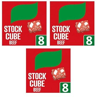 Stock Cubes Beef, Gluten-Free, No Artificial Colours or Preservatives, 8x10g,Pack Of 3
