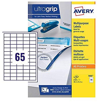 Avery Universal-Etiketten 40 Blatt mit je 65 Etiketten