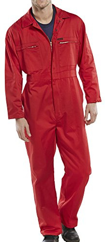 SUPER CLICK HEAVY WEIGHT BOILERSUIT RED 48