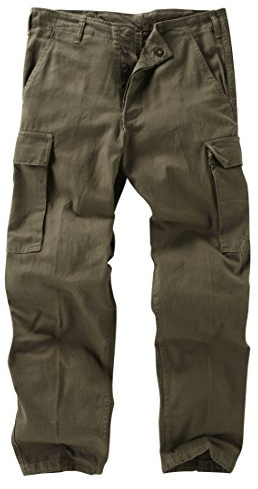 German Moleskin Trousers - Olive/Grey (32)