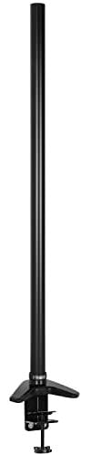 Duronic DM45 DM55 80cm Pole BLACK | Compatible with All Duronic Monitor Desk Mount Arms | Black | Steel | Extra Long | 800mm Length | 32mm Diameter | V-Shaped Clamp Included